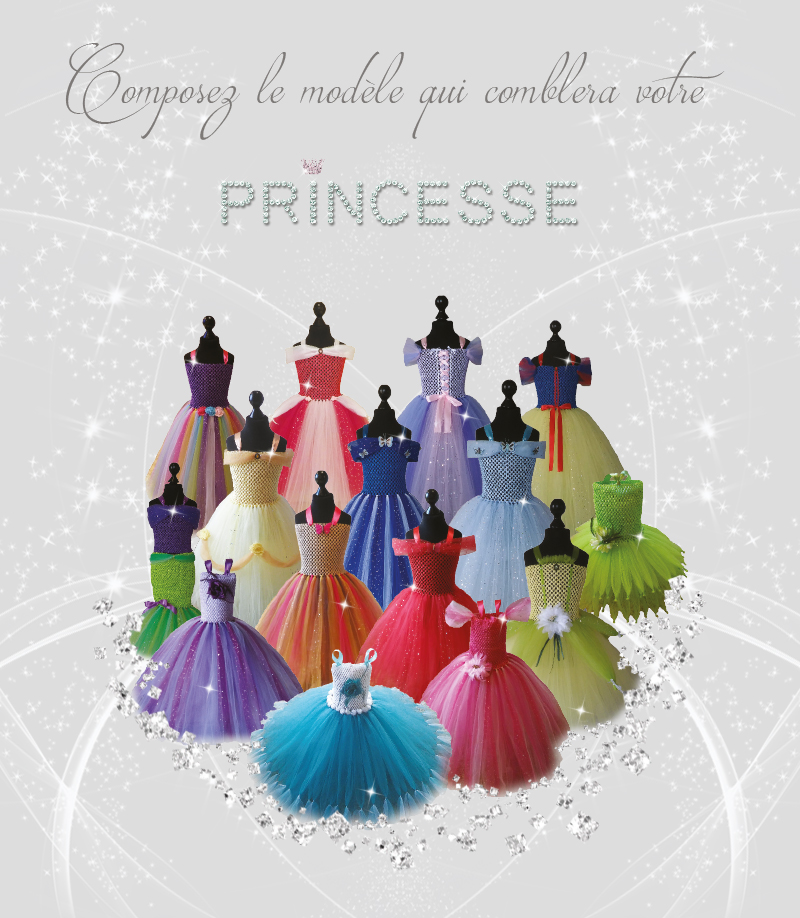 Collection de robes tutus de princesses par Atelier Coralie créations